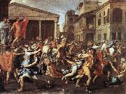 POUSSIN, Nicolas The Rape of the Sabine Women af china oil painting artist